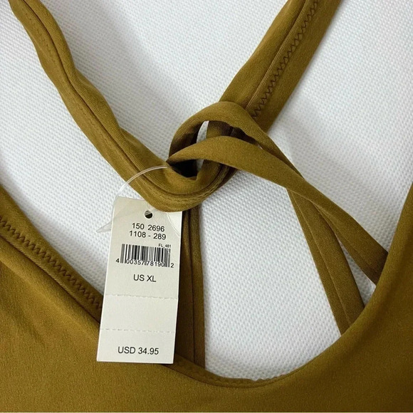 Offline By Aerie Real Me Recharge Least Support Long Line Top Size XL Brown - Picture 8 of 8